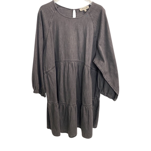 Madewell Denim Raglan-Sleeve Mini Dress in Lunar Wash Size 2X NEW - Picture 7 of 14